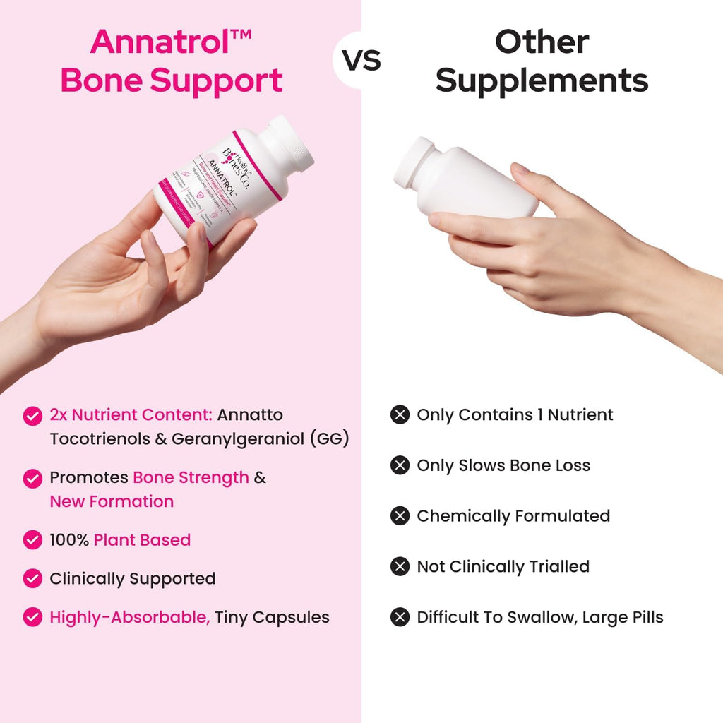 Annatrol Bone & Heart Wellness | Complejo de Vitamina E con Tocotrienoles de Annatto y Geranylgeraniol (GG)