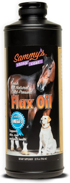 Sammy's Shiny Coat Aceite de Linaza para Perros - 100% Puro, Natural, Prensado en Frío - 946 ml