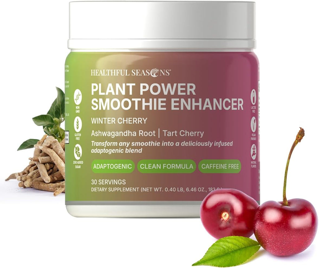 Mezcla para Batidos con Cereza Ácida, Ashwagandha y Stevia - 30 Raciones