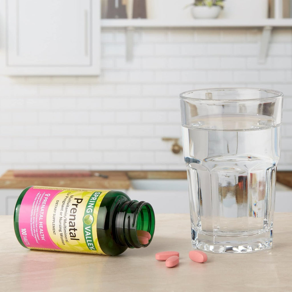 Spring Valley Multivitamínico Prenatal para Mujeres - 100 Comprimidos