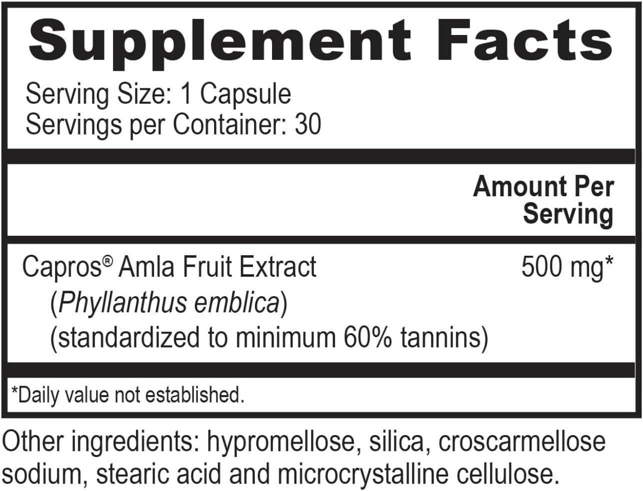 True-Capros Extracto de Fruta de Amla - 60 Cápsulas Vegetales