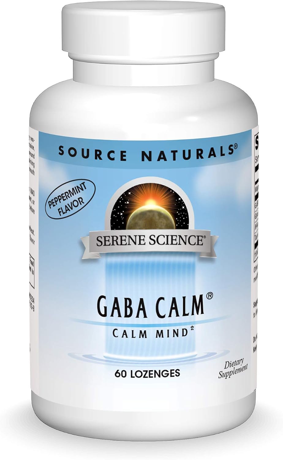Source Naturals Serene Science GABA Calm – Pastillas de disolución rápida sabor menta – 120 unidades