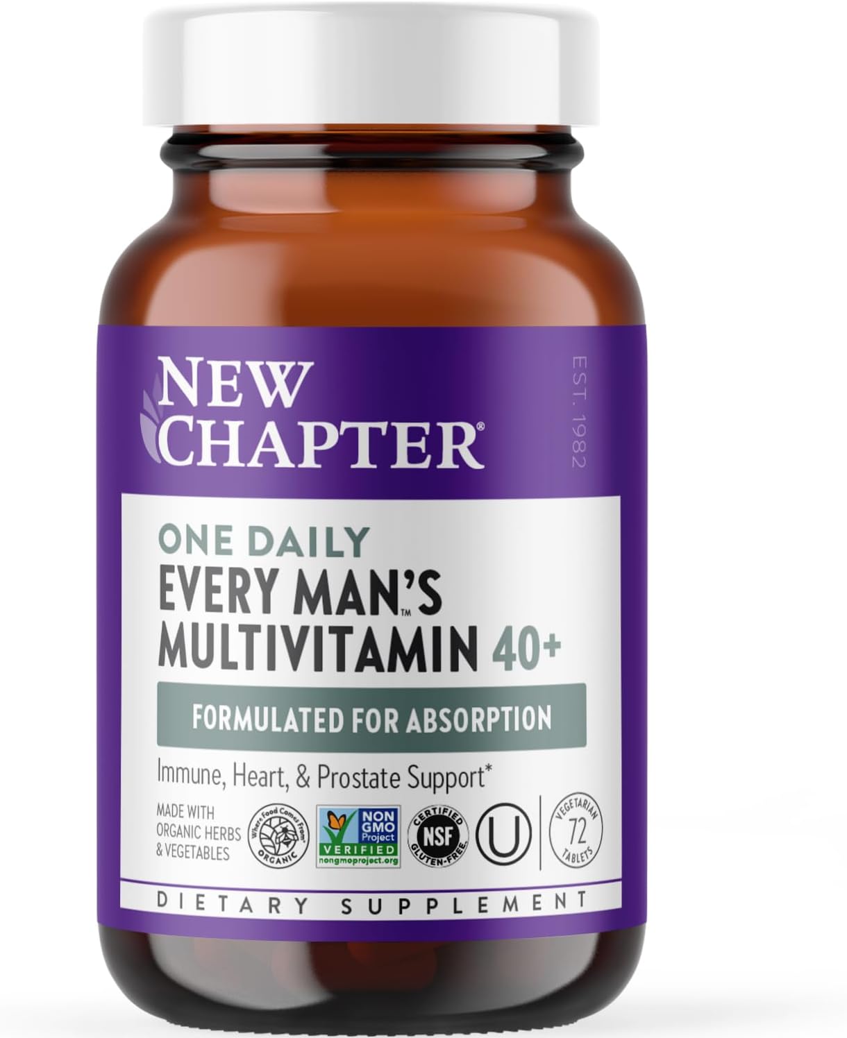 New Chapter One Daily Multivitamínico para hombre 40+ - 48 Comprimidos