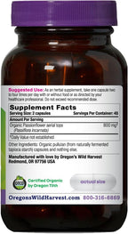 Oregon's Wild Harvest Passion Flower Organic Vegan Capsules, 90 Count