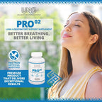UNG Pro-O2 Suplemento de Soporte Pulmonar y Respiratorio, 725 mg, 60 Cápsulas