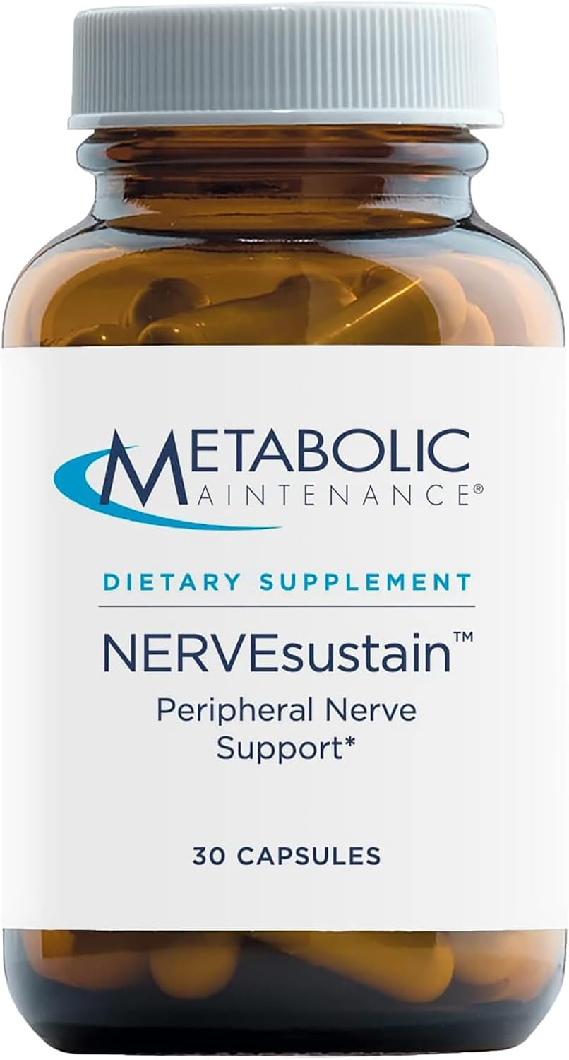 Metabolic Maintenance NERVEsustain - Suplemento para el soporte nervioso periférico - Ácido alfa lipoico y vitaminas B - 30 cápsulas