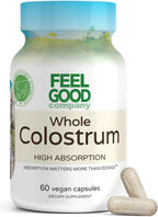 FeelGood Superfoods Calostro Bovino en Cápsulas - 2000 mg por Dosis - Salud Intestinal e Inmunidad - 60 Cápsulas