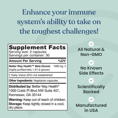 Better Way Health Beta Glucano 500 - 60 – Origen: Prefiera beta glucano de levadura Saccharomyces cerevisiae , que – Image 7