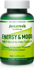 Energy & Mood Supplement – Boost Energy & Reduce Fatigue, Support Relaxation – 150 Capsules – Non-GMO, 3rd Party Tested – Innervis Nutrition
