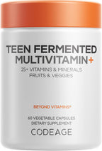 Codeage Multivitamínico para Adolescentes – Fórmula de Alimentos Integrales con Omega-3 y Vitaminas A a K - 60 Cápsulas