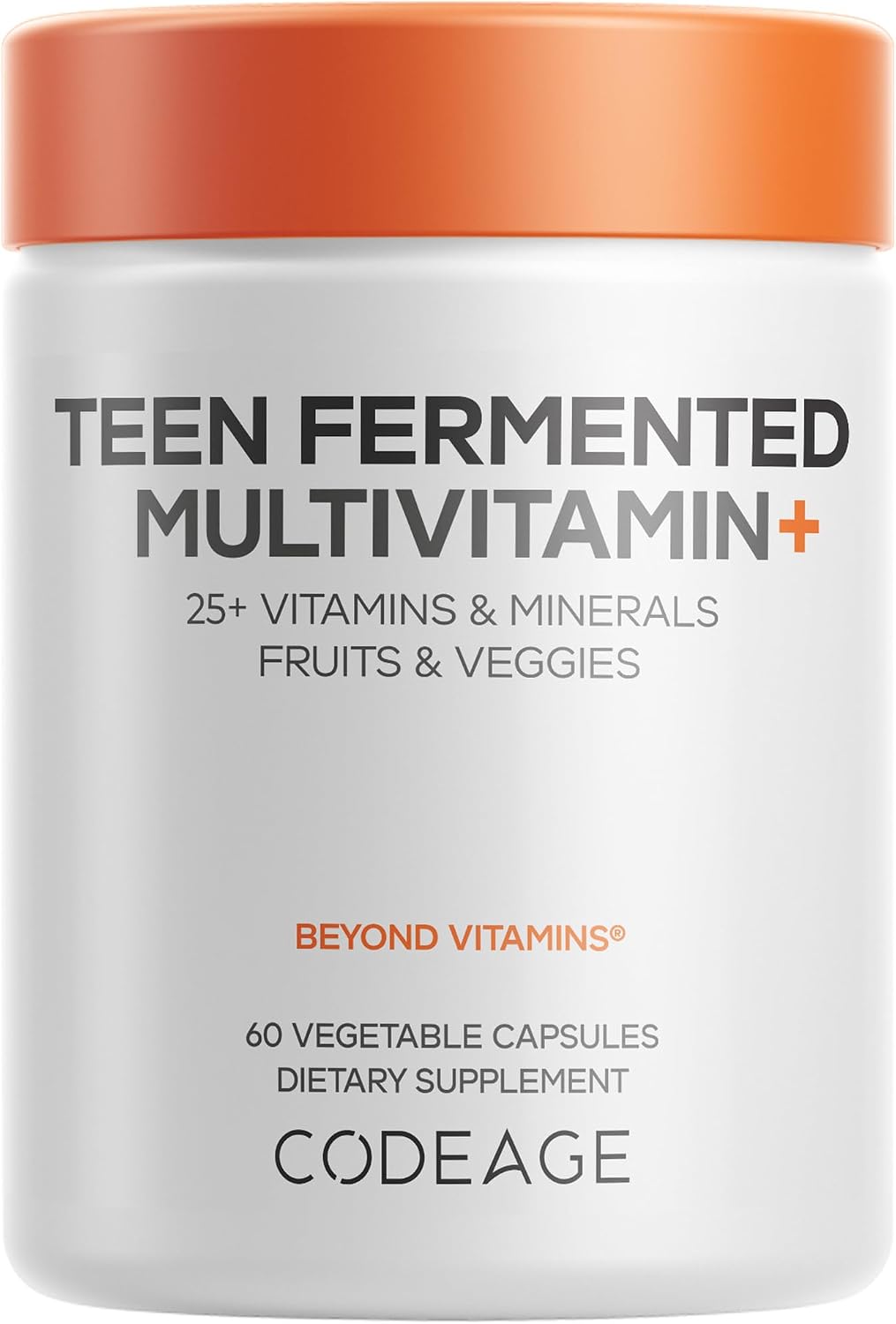 Codeage Multivitamínico para Adolescentes – Fórmula de Alimentos Integrales con Omega-3 y Vitaminas A a K - 60 Cápsulas