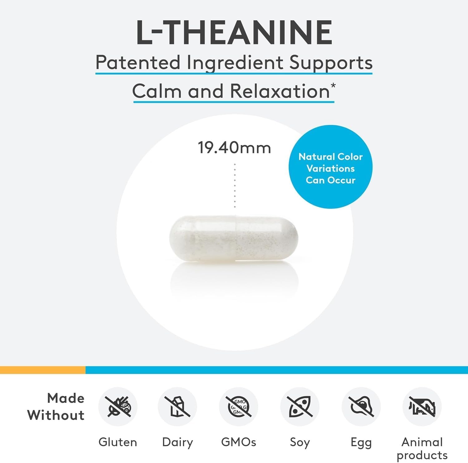 XYMOGEN L-Theanine - 400 mg as Suntheanine - Relaxation, Focus, and Stress - Non-Drowsy - 60 Capsules