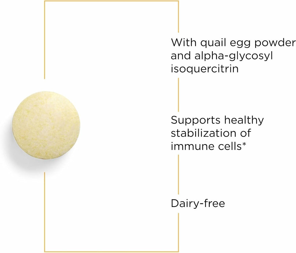 Integrative Therapeutics AllQlear - Suplemento Alimenticio con Huevo de Codorniz - Sin Lácteos - Sabor a Bayas, 60 Comprimidos Masticables (30 Dosis)