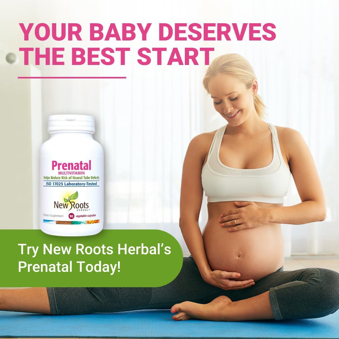 New Roots Herbal - Multivitamínico Prenatal, 90 Cápsulas