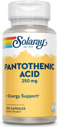 Solaray Ácido Pantoténico 250mg - Vitamina B5 - 100 Cápsulas