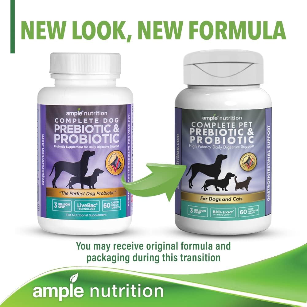 Nutrition Complete Probiótico + Prebiótico para Perros y Gatos, 60 Perlas Sabor Cerdo