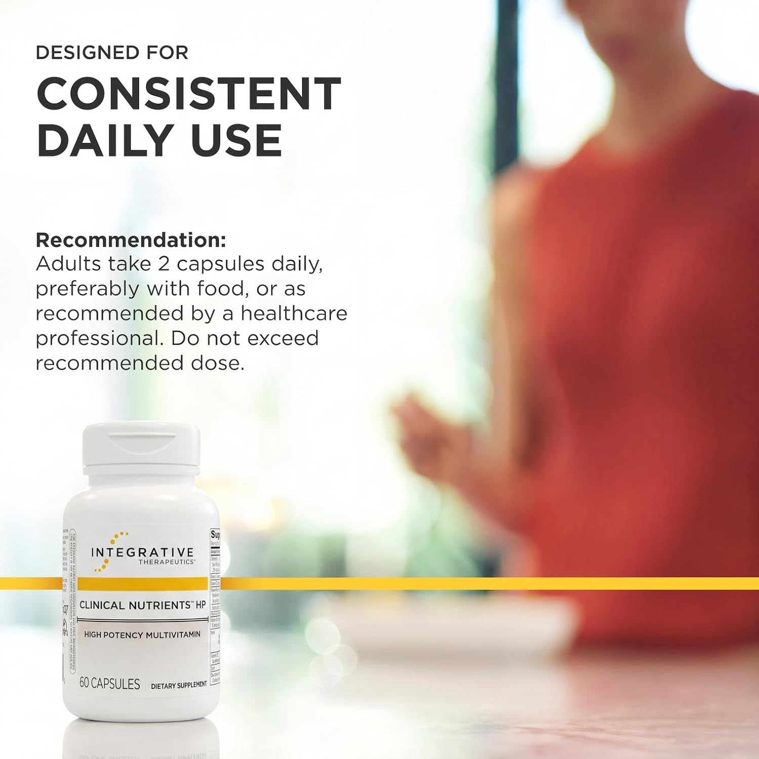 Integrative Therapeutics Clinical Nutrients HP - Multivitamínico diario con antioxidantes - Sin hierro - 60 comprimidos