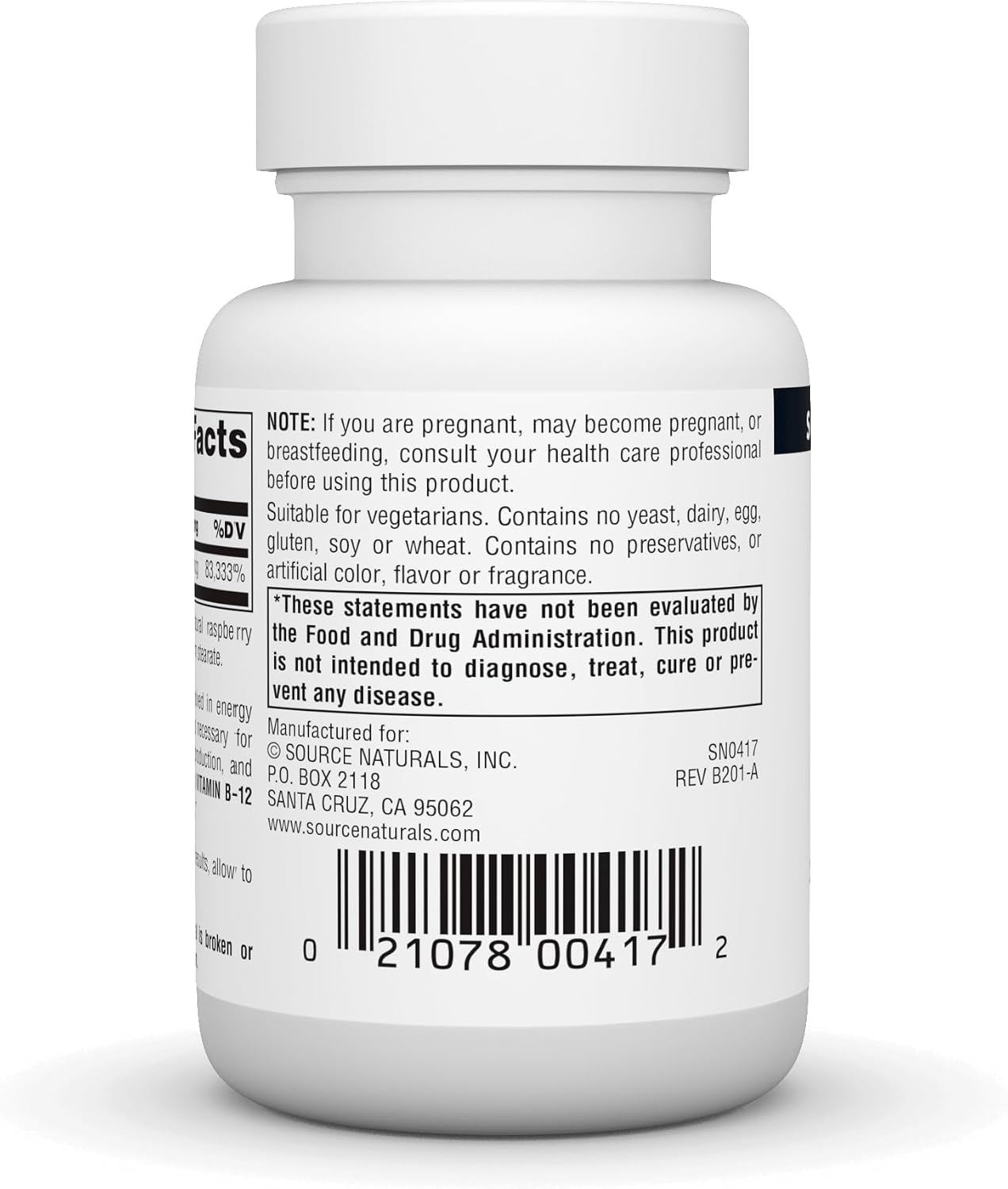 Source Naturals Vitamin B-12, 2000 mcg – 50 Lozenges