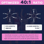 Totaria Inositol para Mujeres con Vitamina D3 y Folato - Complejo Myo-Inositol y D-Chiro Inositol 40:1 (Vitamina B8) - Pack de 2 botes