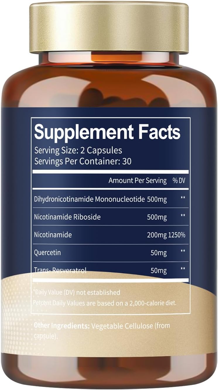 Totaria NMNH (Dihidronicotinamida Mononucleótido) – Alternativa NAD+ con Vitamina B3 y Quercetina