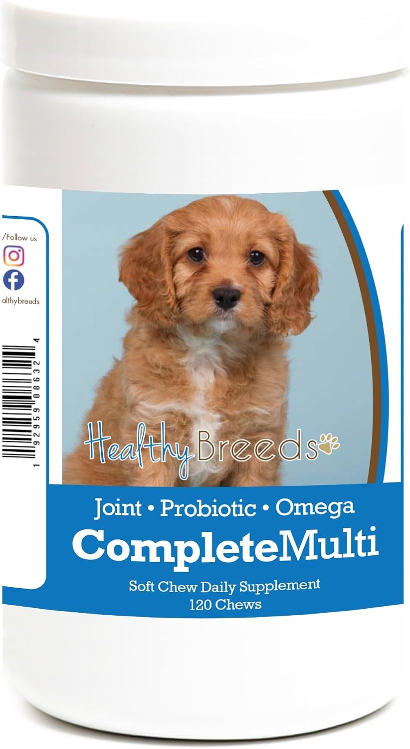 Healthy Breeds Cavapoo Multivitamínico Todo en Uno Snack Blando (120 unidades)