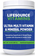 LifeSource Vitamins Ultra Multi Vitamin & Mineral Powder - Whole Food Base - 30 Day Supply