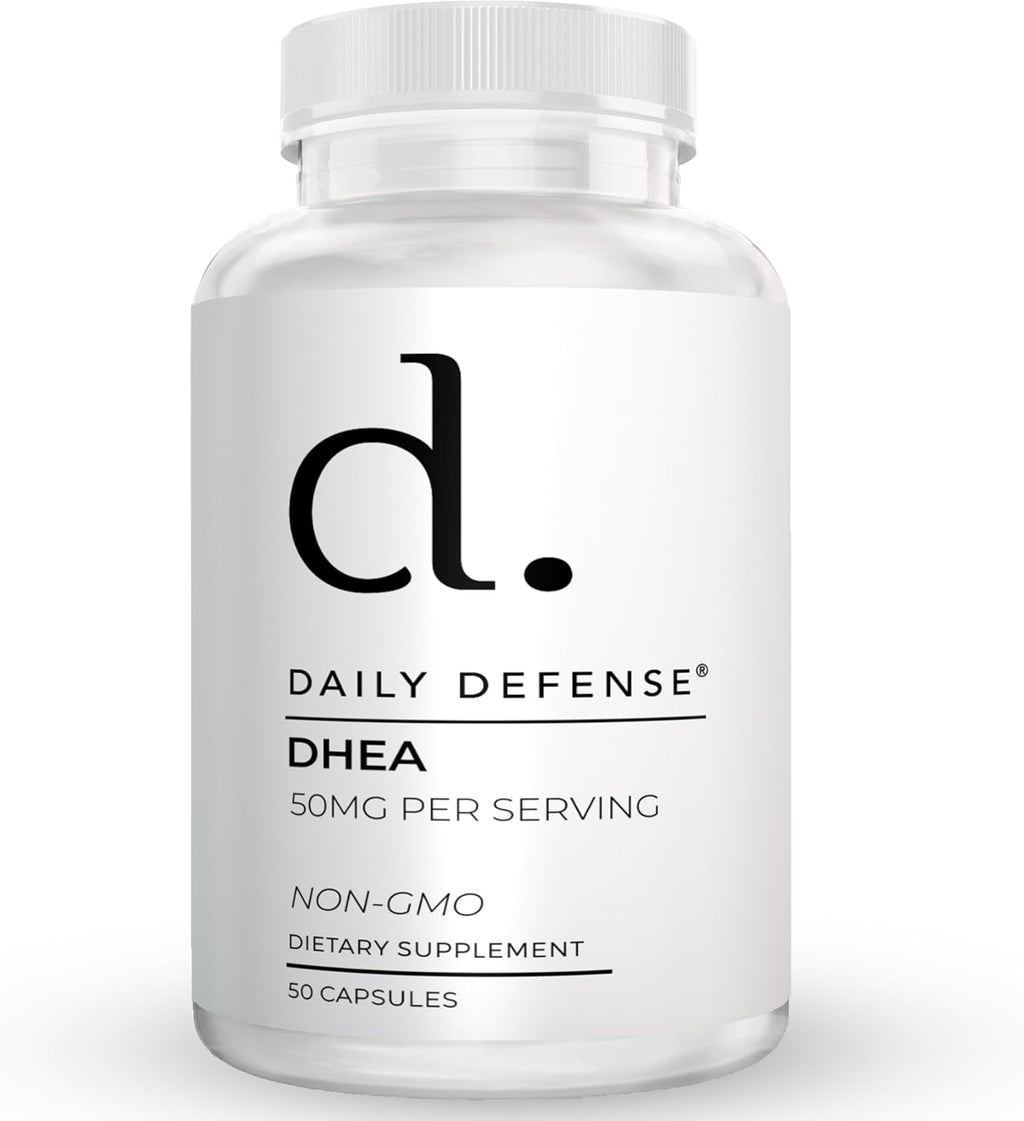 Daily Defense DHEA 50mg para Hombres y Mujeres – 50 Cápsulas