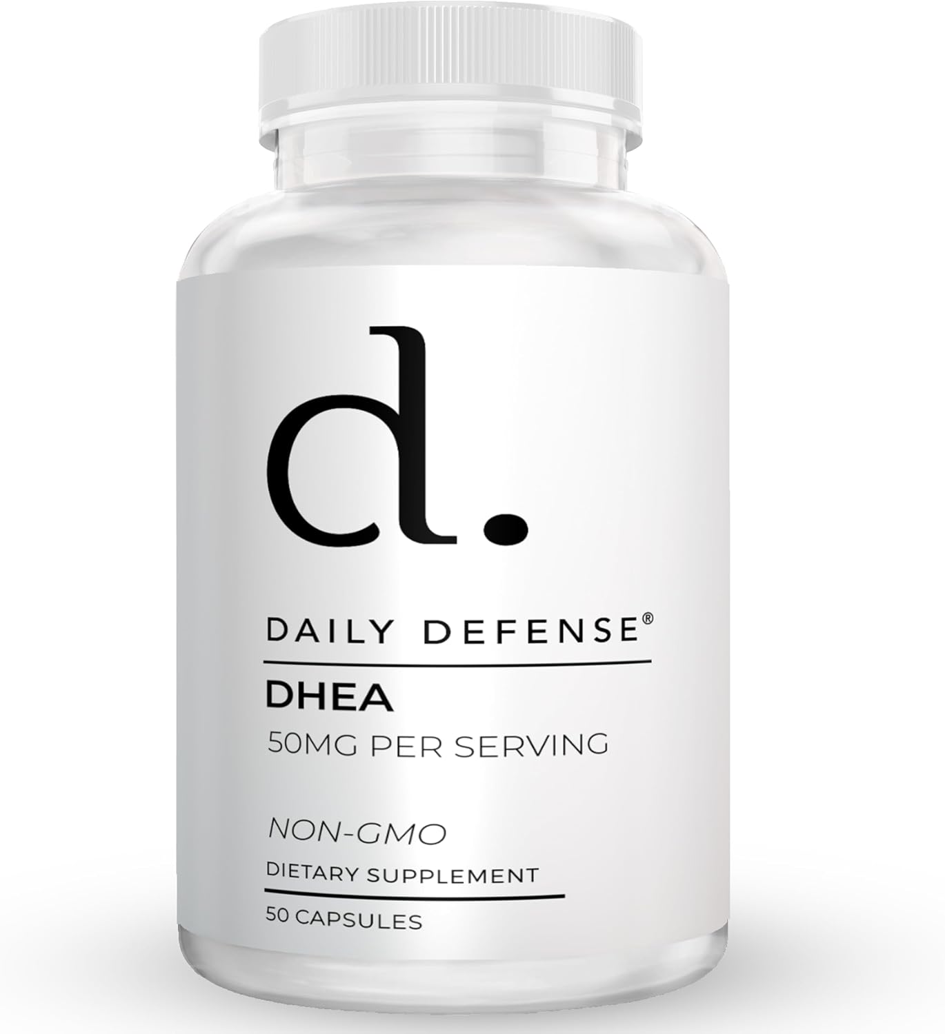 Daily Defense DHEA 50mg para Hombres y Mujeres – 50 Cápsulas