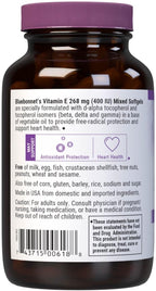 Bluebonnet Nutrition Vitamin E 400 IU (268 mg) Mixed Tocopherols, Softgels - 100 Count