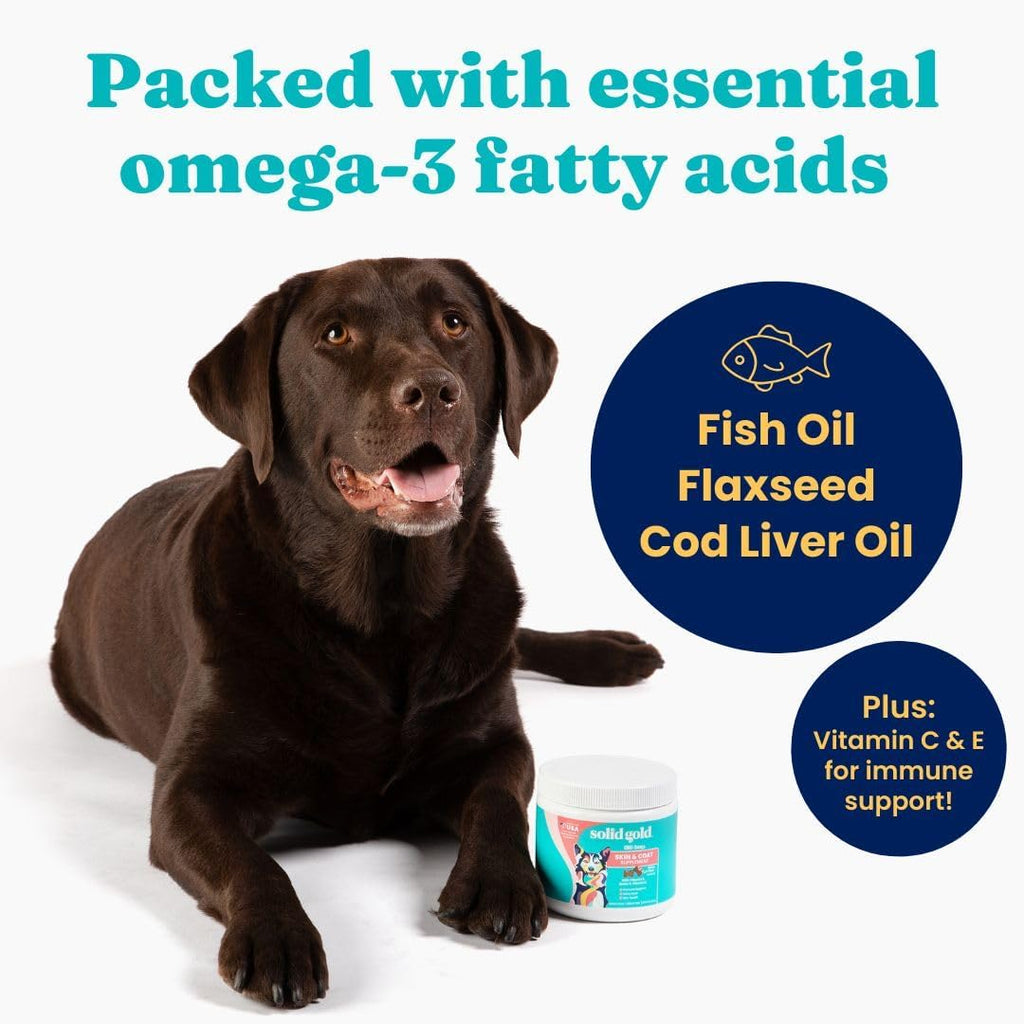 Solid Gold Omega 3 Masticables para Perros - Sabor a Pollo - 120 unidades