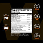 ONNIT Alpha Brain Black Label Cápsulas, Suplemento Cognitivo con Citicolina, Melena de León y Luteína, 80 Unidades