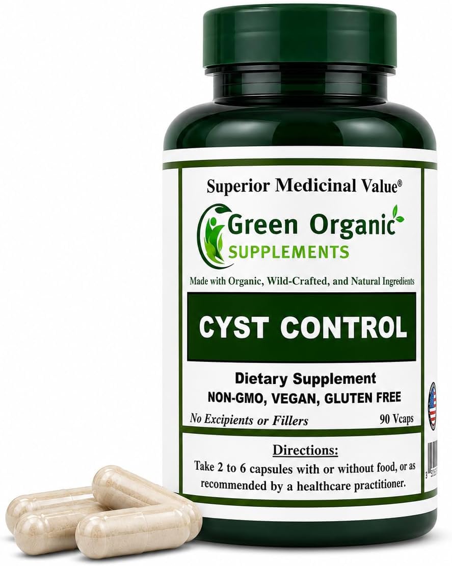 Green Organic Supplements Cyst, Breast Cyst, 90 Cápsulas Vegetales