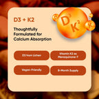 WeightWorld Vitamina D3 4000 UI + K2 (MK-7) 125mcg - 240 Comprimidos Veganos
