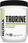 NutraBio Polvo de Taurina 500g | L-Taurina Pura Grado USP