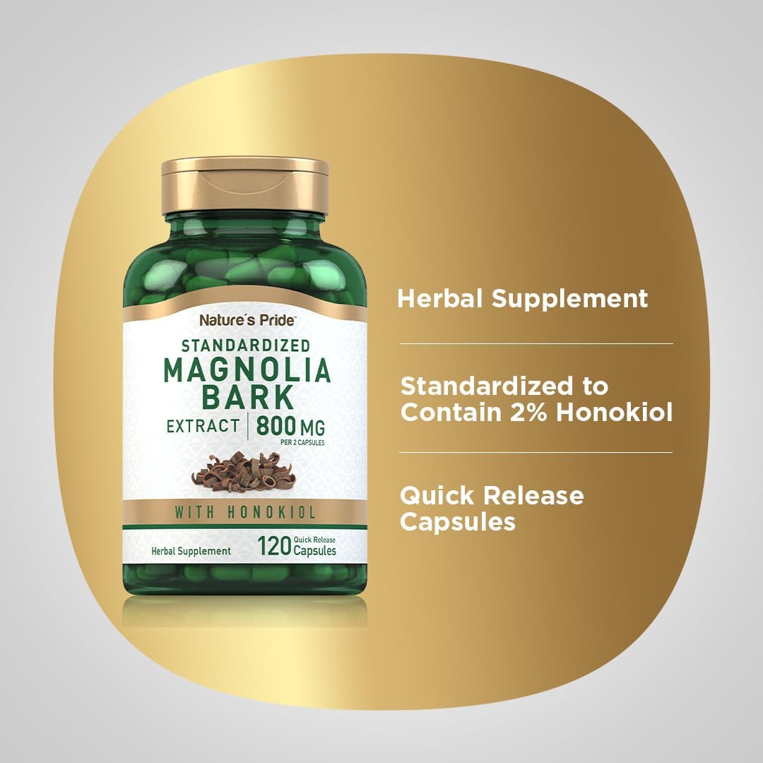 Extracto de Corteza de Magnolio 800mg - 120 Cápsulas - Piping Rock
