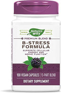 Nature's Way B-Stress Formula, 100 cápsulas vegetales (Paquete de 2)
