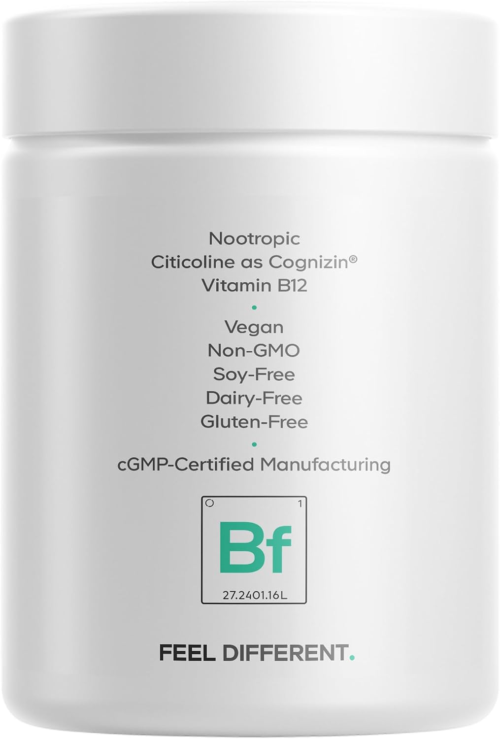 Codeage Brain Focus Vitamins+ - Nootrópico con Citicolina Cognizin, Panax Ginseng, Resveratrol, Gotu Kola, Vitamina B12 - 60 Cápsulas