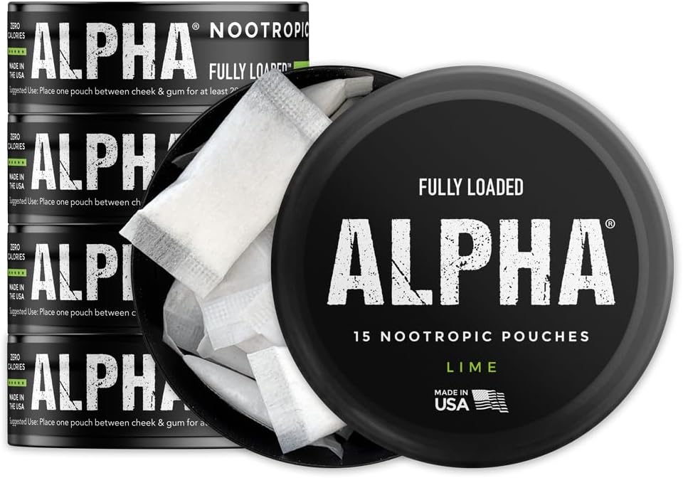 Fully Loaded Alpha Nootropic Pouches (Lime) - 5 Cans