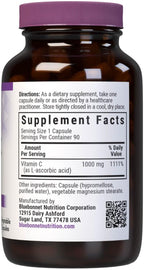 Bluebonnet Nutrition Vitamina C 1000 mg, 90 Cápsulas Vegetales