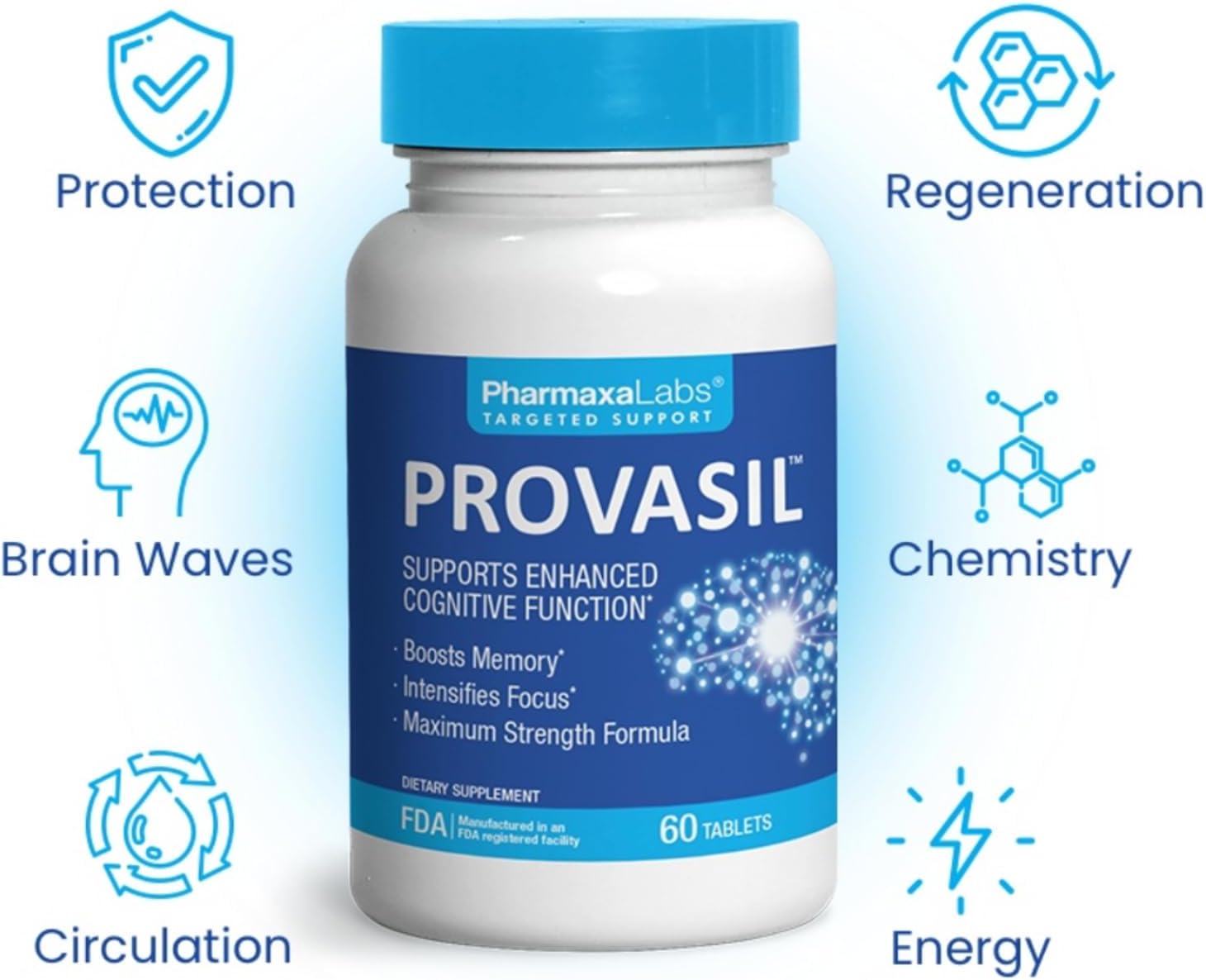 Provasil Boost Memory - Suplemento para la Memoria y Concentración (60 Cápsulas)