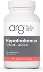 Allergy Research Group ARG Hypothalamus - Suplemento Glandular de Hipotálamo Bovino Liofilizado, 500 mg, 100 Cápsulas
