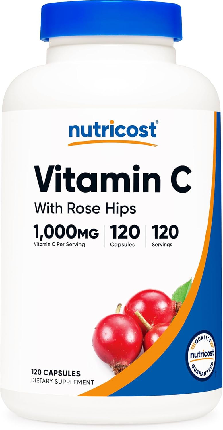 Nutricost Vitamin C with Rose Hips 1025 mg, 240 Capsules (3 Pack)