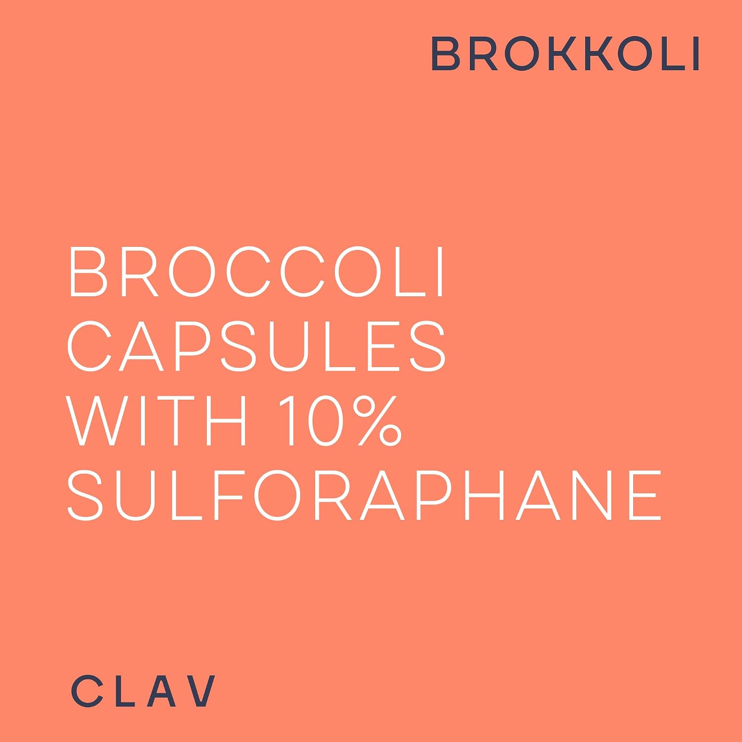 CLAV Cápsulas de Extracto de Germinados de Brócoli - 1000mg con 100mg de Sulforafano - Antioxidante - 60 Cápsulas - Vegano, Sin Gluten