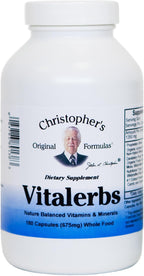 Christopher's Original Formulas Vitalerbs, Nutrient-Rich Herbal Supplement, 180 Veggie Capsules