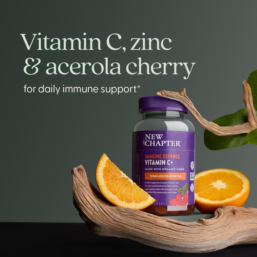 New Chapter Vitamin C+ Gominolas - 35% Menos Azúcar - 60 Gominolas