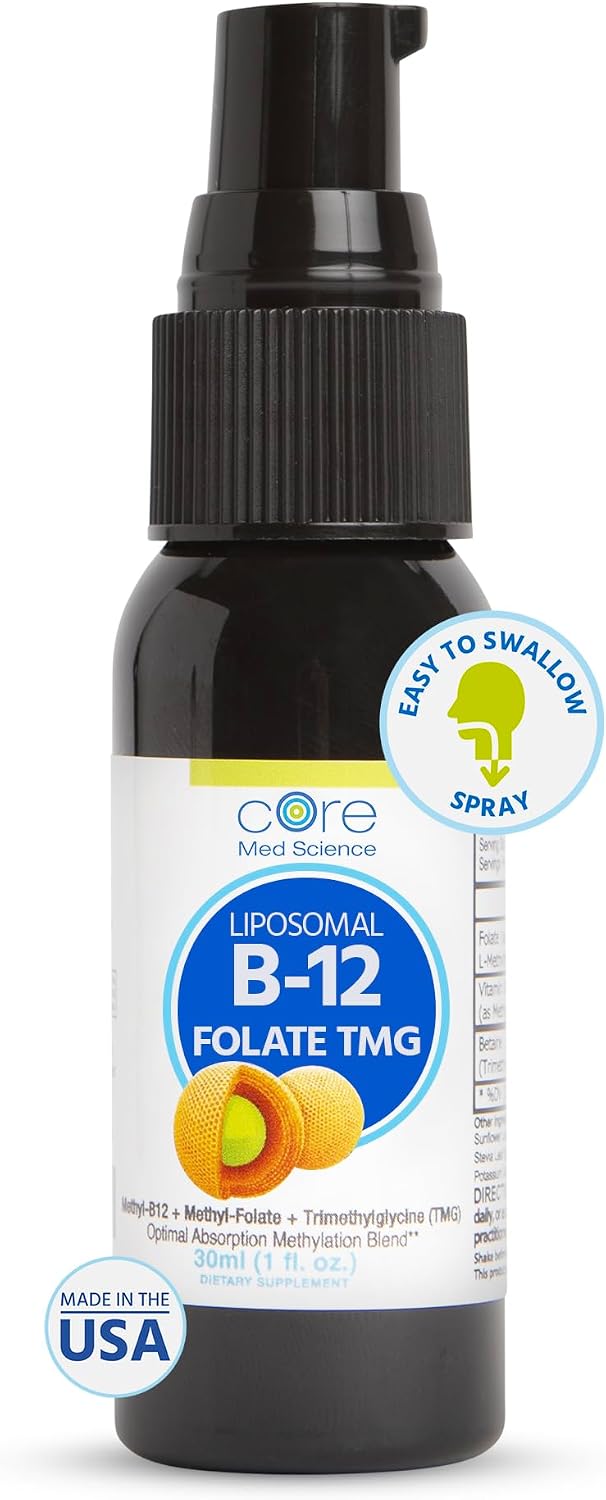 Core Med Science Liposomal B12 Folate TMG Liquid Spray