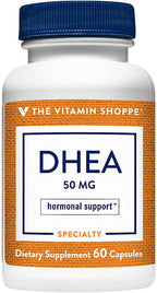 The Vitamin Shoppe DHEA 50 mg, Apoyo Hormonal y Envejecimiento Saludable (120 Cápsulas)