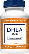 The Vitamin Shoppe DHEA 50 mg, Salud Hormonal y Envejecimiento Saludable (60 Cápsulas)