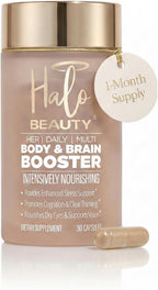 Halo Beauty Her Daily Multi | Multivitamínico para Mujeres | Energía, Claridad Mental y Bienestar con B6, D3 y Zinc | Cápsulas Veganas | 1 Mes