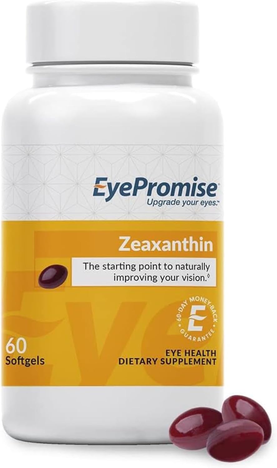 EyePromise Zeaxantina - Suplemento para la Salud Visual, 60 Softgels (60 días)